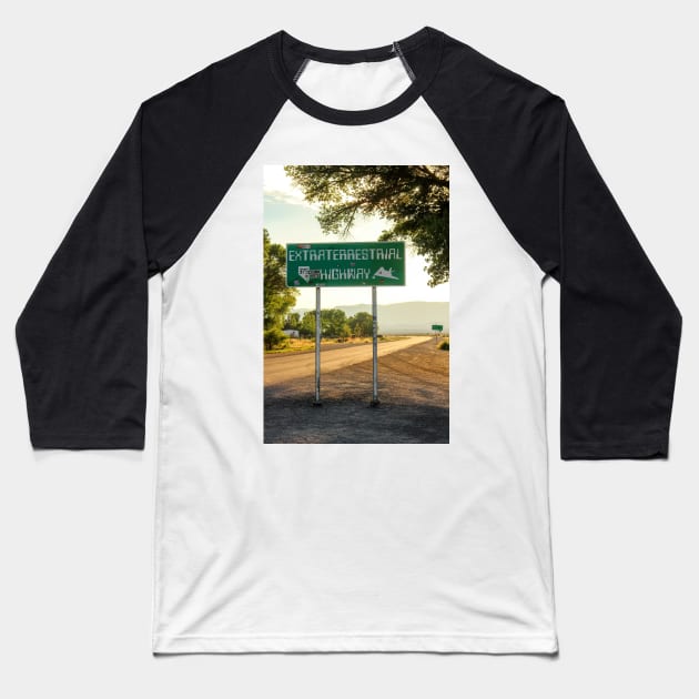 Extraterrestrial Highway Baseball T-Shirt by Rob Johnson Photography